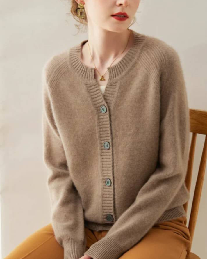 Cashmere Knitted Short Cardigan