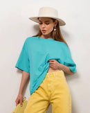 100 % cotton classic loose short-sleeve tee, crew neckline, drop-shoulder cut, heather taupe—breathable everyday staple for spring-through-fall layering.