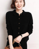 Cashmere Openwork Cardigan Sweater