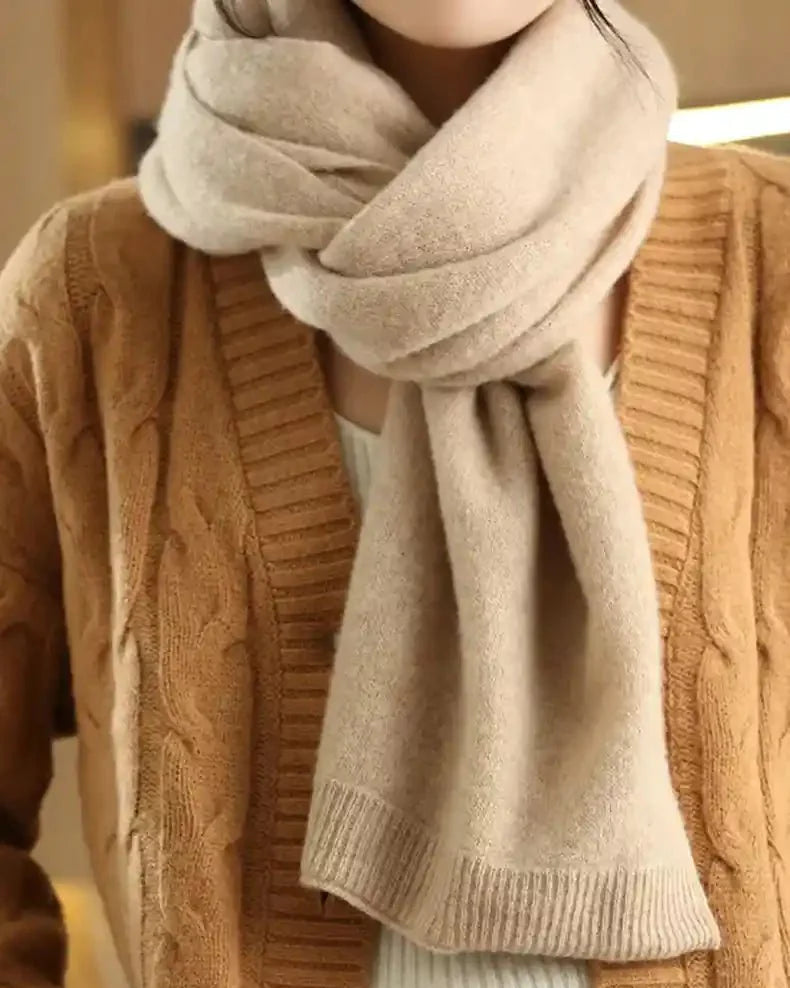 Multifunctional Wool Knitted Shawl Scarf