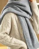 Multifunctional Wool Knitted Shawl Scarf
