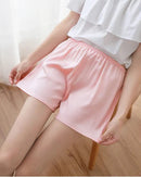 Mulberry Silk Satin Elastic-Waist Shorts