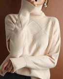 Pure Wool Solid Turtleneck Sweater