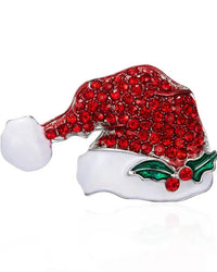 Christmas Tree Rhinestone Brooches