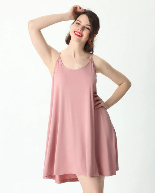 Plus Size Cotton Modal Sling Nightgown Dress
