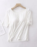 Modal Cotton Padded Half-Sleeve Sleep Top