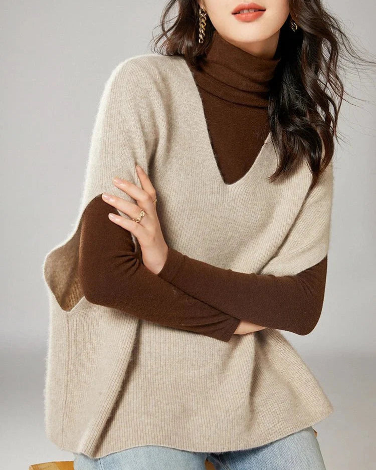 Oversized Wool Knitted Vest