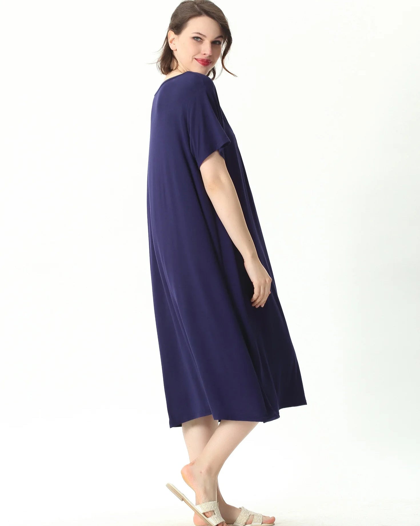 Plus Size Cotton Short Sleep Dress