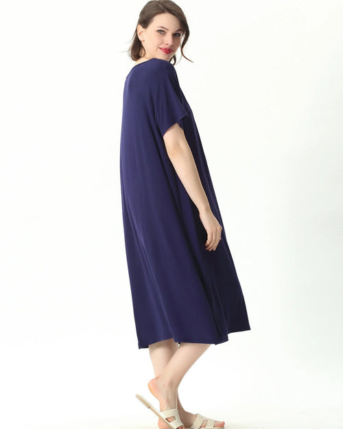 Plus Size Cotton Short Sleep Dress