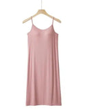 Modal-Cotton Padded Spaghetti Strap Sleep Dress