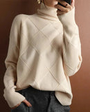 Pure Wool Solid Turtleneck Sweater