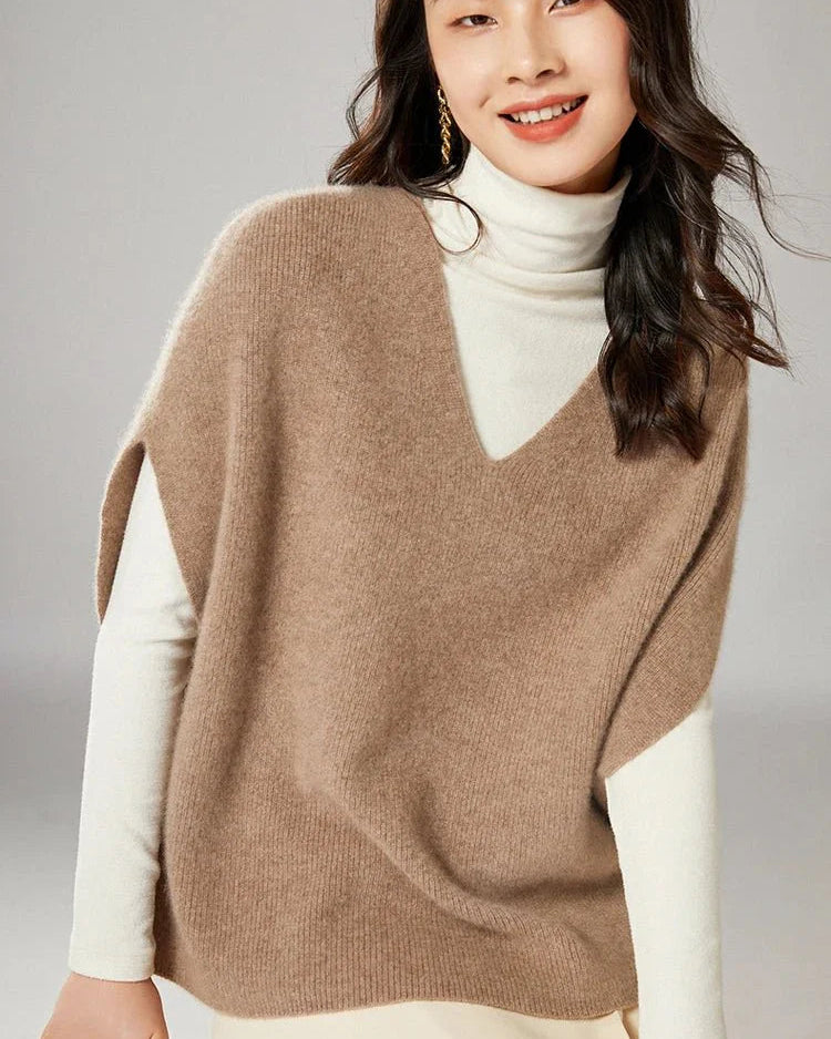 Oversized Wool Knitted Vest