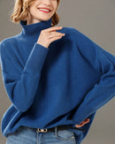 Turtleneck Solid Color Cashmere Sweater
