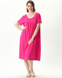 Plus Size Cotton Short Sleep Dress