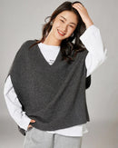 Oversized Wool Knitted Vest