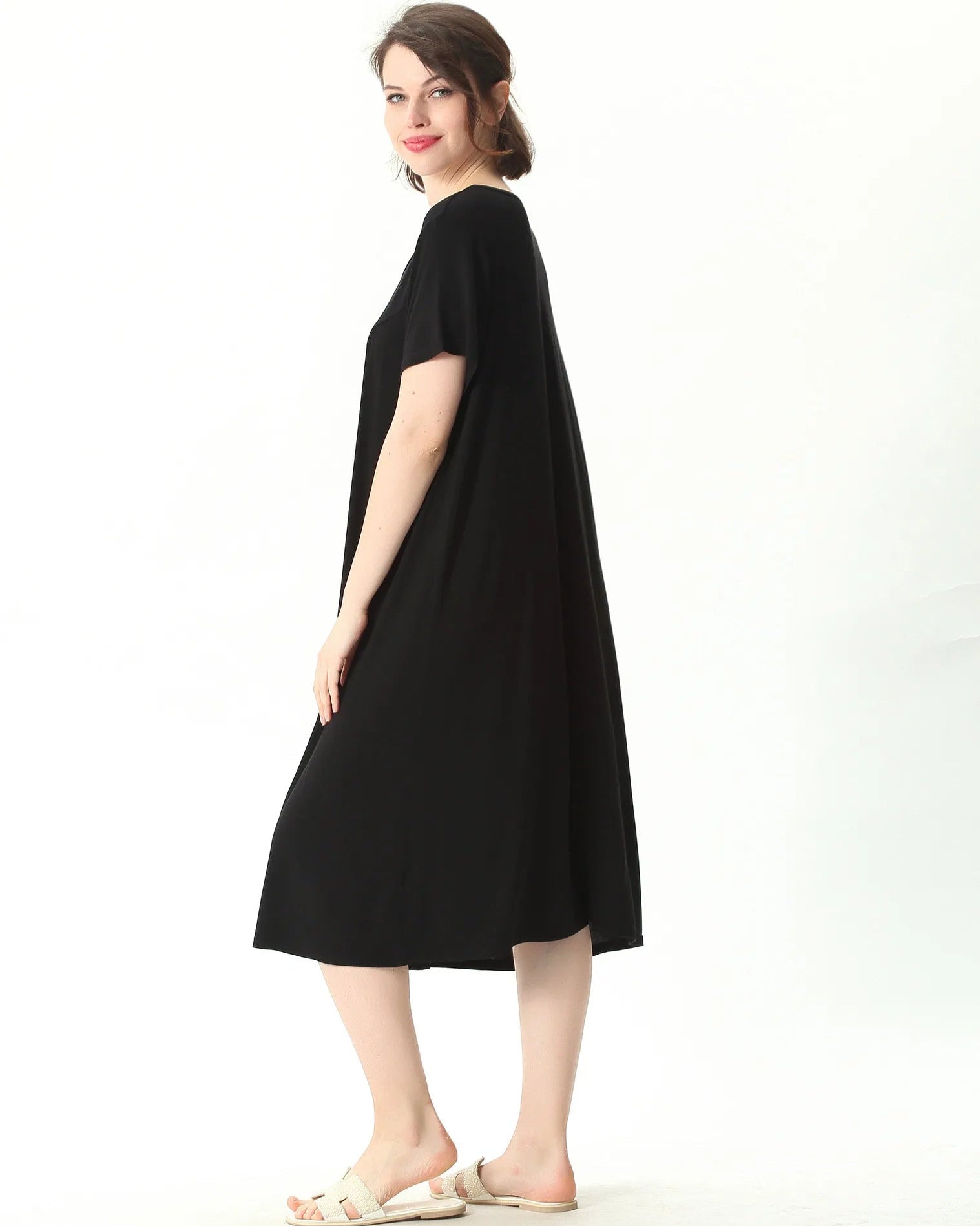 Plus Size Cotton Short Sleep Dress