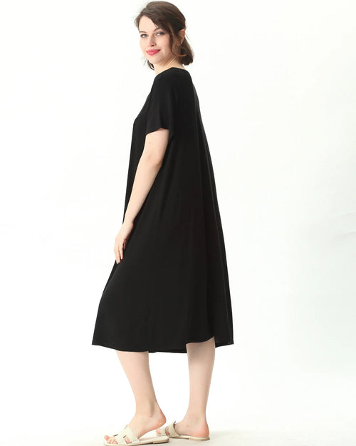 Plus Size Cotton Short Sleep Dress