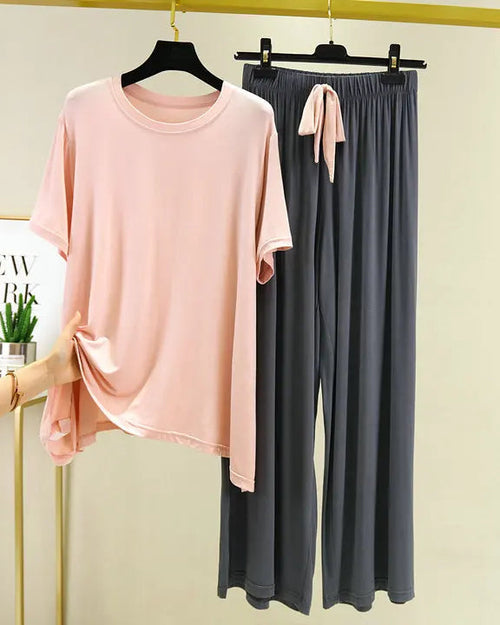 Modal Short Sleeve 3-Piece Pajama Set