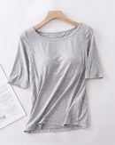 Modal Cotton Padded Half-Sleeve Sleep Top