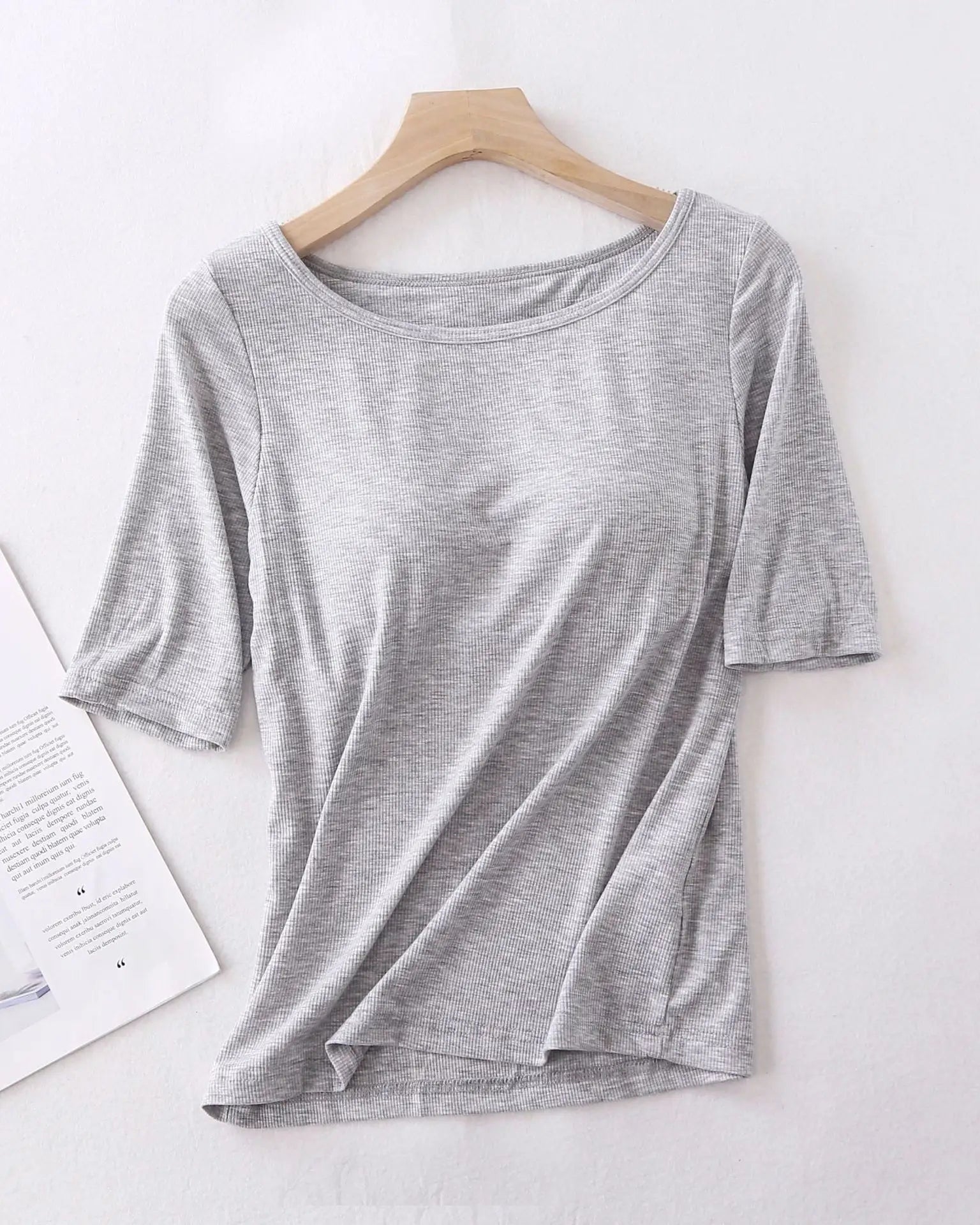 Modal Cotton Padded Half-Sleeve Sleep Top