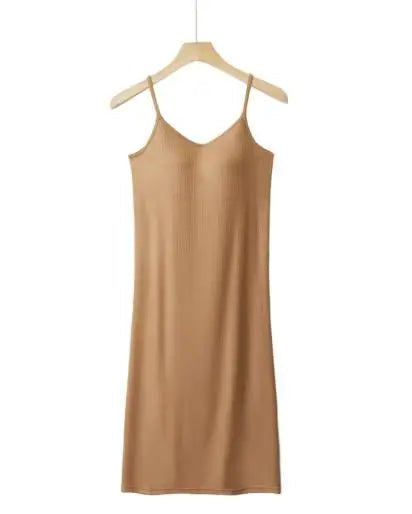 Modal-Cotton Padded Spaghetti Strap Sleep Dress