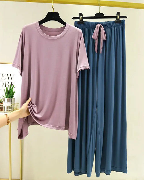 Modal Short Sleeve 3-Piece Pajama Set