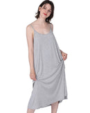 This mid-calf nightgown is crafted in a lightweight cotton-modal knit that feels cool and smooth against warm skin.