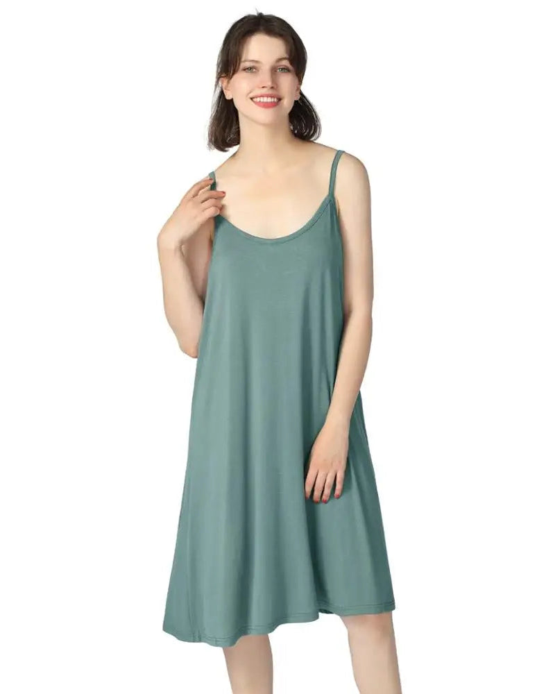Plus Size Cotton Modal Sling Nightgown Dress