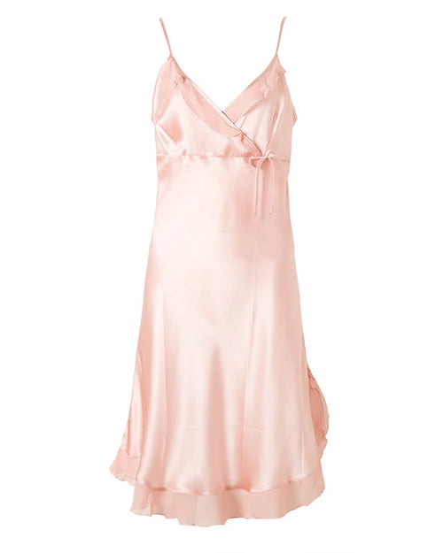 Mulberry Silk Ruffle Nightgown