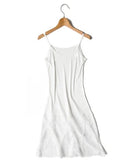 Silk-Viscose Lace-Hem Full Slip Dress