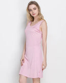 Knitted Silk Blend Sleeveless Slip Dress