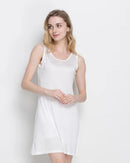 Knitted Silk Blend Sleeveless Slip Dress
