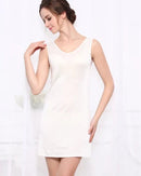 Mulberry Silk Knit V-Neck Sleeveless Mini Slip Dress