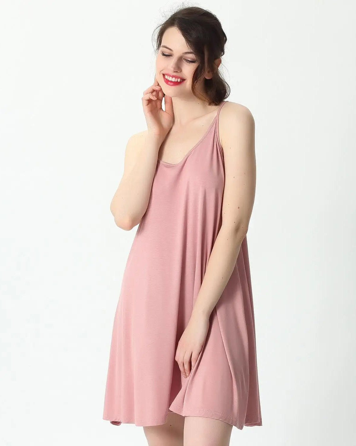 Plus Size Cotton Modal Sling Nightgown Dress