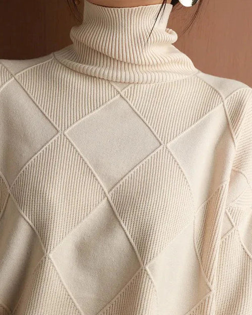 Pure Wool Solid Turtleneck Sweater