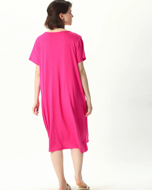Plus Size Cotton Short Sleep Dress