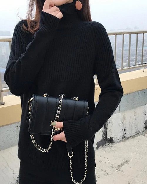 Thick Turtleneck Wool Sweater