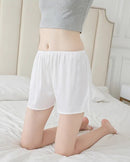 Mulberry Silk Satin Elastic-Waist Shorts