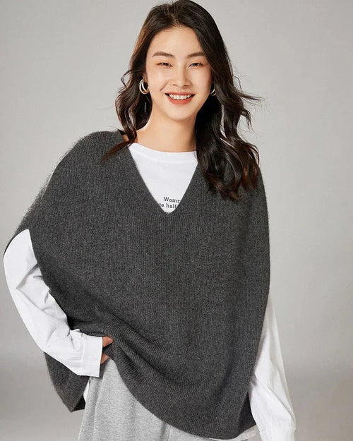 Oversized Wool Knitted Vest