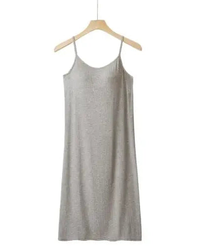 Modal-Cotton Padded Spaghetti Strap Sleep Dress