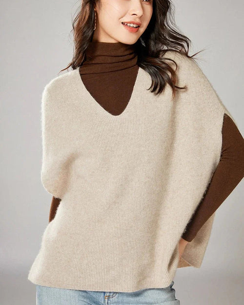 Oversized Wool Knitted Vest