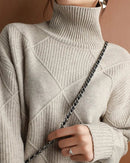 Pure Wool Solid Turtleneck Sweater
