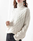 Slouchy Turtleneck Wool Sweater