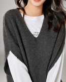 Oversized Wool Knitted Vest