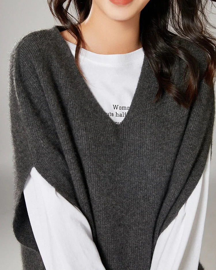 Oversized Wool Knitted Vest