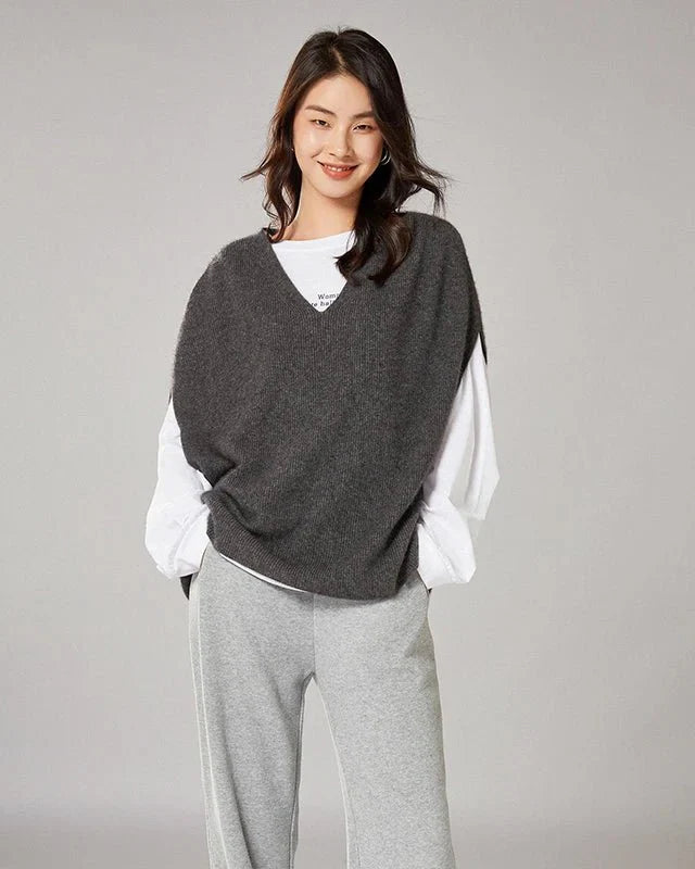 Oversized Wool Knitted Vest