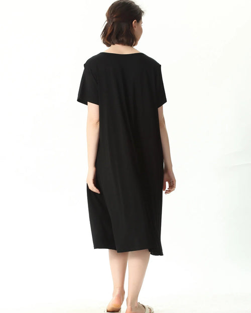 Plus Size Cotton Short Sleep Dress