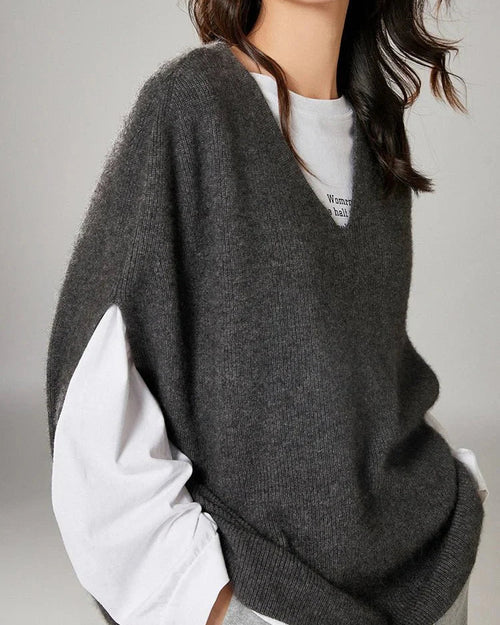 Oversized Wool Knitted Vest