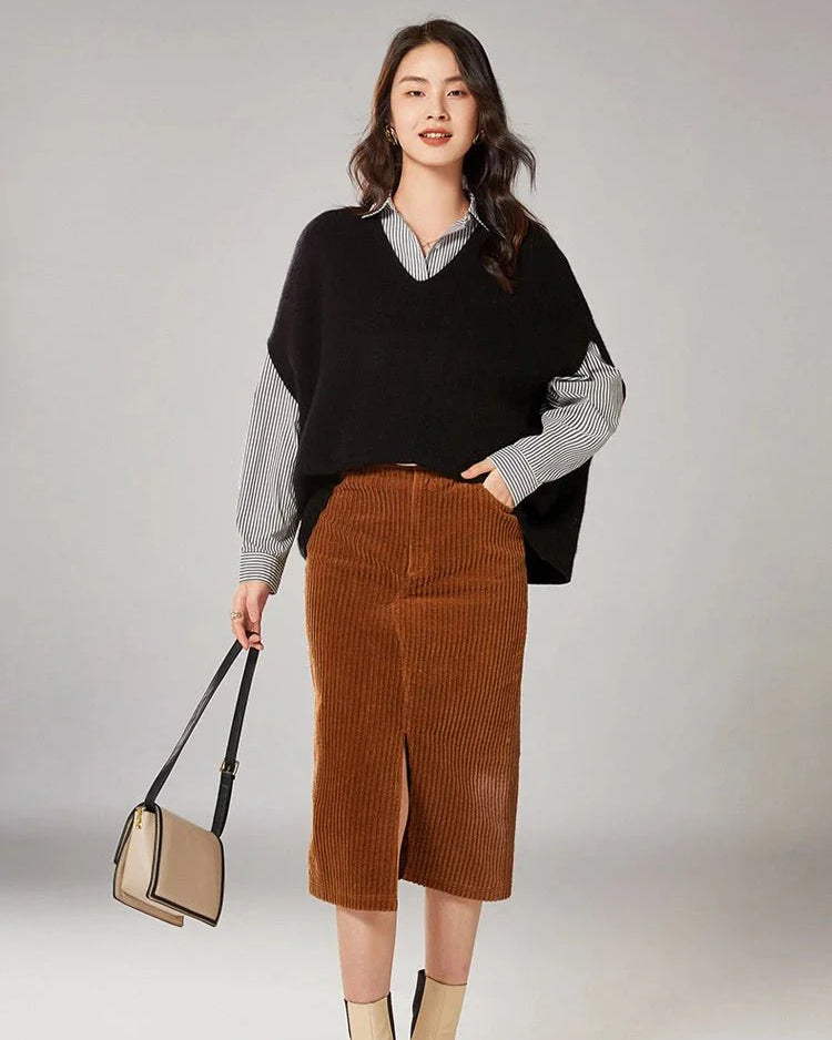 Oversized Wool Knitted Vest