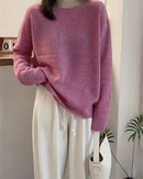 Oversized Wool Boatneck Sweater